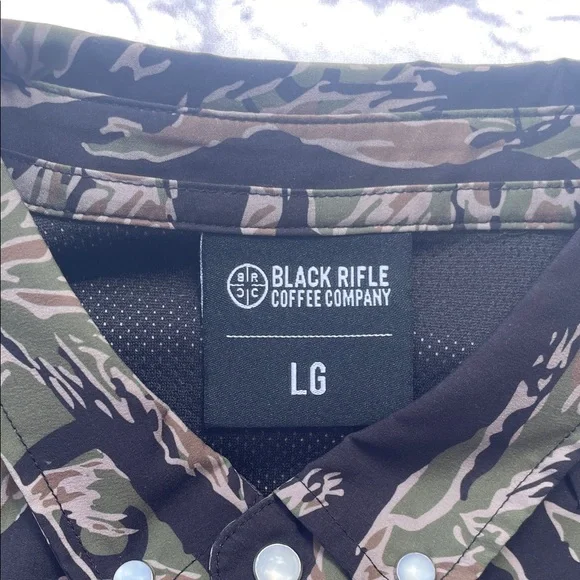 Black Rifle Coffee Company Tiger Stripe Camouflage Shirt - Picture 5 of 6